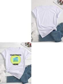 Women's Regular Crew Neck Short Sleeve Customized Graphic Printed T-Shirt