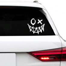 Car Sticker Creative Halloween Devil's Smiling Face Pattern Sticker Vinyl Decals Car Body Window Motorcycle Styling Personalized Decor Accessories - 25x22cm/9.84x8.66inch - View 3