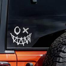 Car Sticker Creative Halloween Devil's Smiling Face Pattern Sticker Vinyl Decals Car Body Window Motorcycle Styling Personalized Decor Accessories - 25x22cm/9.84x8.66inch - View 2