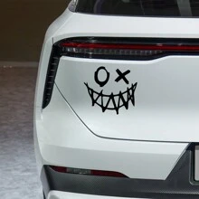Car Sticker Creative Halloween Devil's Smiling Face Pattern Sticker Vinyl Decals Car Body Window Motorcycle Styling Personalized Decor Accessories - 25x22cm/9.84x8.66inch - View 4