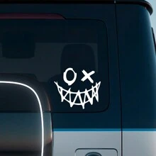 Car Sticker Creative Halloween Devil's Smiling Face Pattern Sticker Vinyl Decals Car Body Window Motorcycle Styling Personalized Decor Accessories - 25x22cm/9.84x8.66inch - View 5