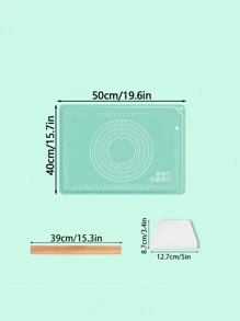 1/3 件加厚绿色硅胶擀面垫和揉面垫，面团糕点烘焙垫板