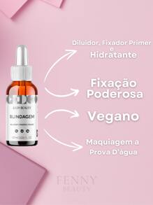 Kit Bruma Fixadora Rosa Mosqueta + Blindagem Poderosa 3em1 Maquiagem a Prova D'agua - Lady Beauty Festa Junina - Transparente - Visão 3