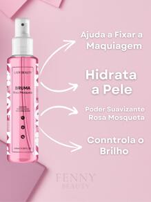 Kit Bruma Fixadora Rosa Mosqueta + Blindagem Poderosa 3em1 Maquiagem a Prova D'agua - Lady Beauty Festa Junina - Transparente - Visão 2