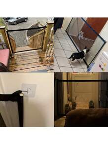 No Drilling Required Pet Divider Fence, Dog Isolation Net, Portable Foldable Dog Barrier Safety Protection Net - Multicolor - View 3