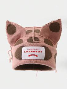 1 Peça Gorro de Malha no Estilo Y2K para Mulheres, Quente para Usar ao Ar Livre no Outono, Inverno e Halloween - Multicolorido - Visão 13