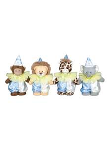 Quartet Of Mixed  Jungle Teddy Bears 25 Cm For Boys (Lion, Giraffe, Monkey, Elephant) - For Niches And Decorations - 小小丑 - 查看 1