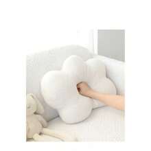 1件装可爱云朵枕午睡腰垫床头枕客厅沙发靠背北欧风格简约白云毛绒枕头 - 彩色 - 查看 9