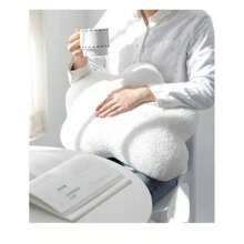 1件装可爱云朵枕午睡腰垫床头枕客厅沙发靠背北欧风格简约白云毛绒枕头 - 彩色 - 查看 10