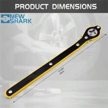 1 套汽车机械师多功能组合，包括棘轮千斤顶、长臂轮胎扳手、360° 双向旋钮设计，适用于汽车、摩托车、SUV 和其他车辆 - 附赠适配器