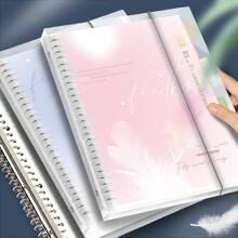 1pc,A5/B5,54sheets,108pages,Binder,Indexing Notebook,Feather Planner,Removable Loose-Leaf,Office,School Supplies,Multicolor Bookmark Binder,School Supplies,Back To School