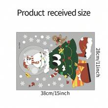 Bán buôn cây thông Noel, người tuyết, người bánh gừng mẫu nhãn dán cửa sổ kính trang trí - Nhiều màu - Xem 9