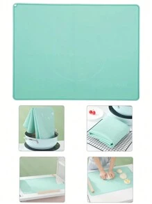 1/3 件加厚绿色硅胶擀面垫和揉面垫，面团糕点烘焙垫板