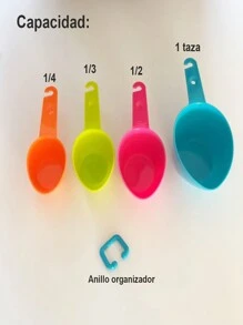 Set de 4 Contenedores Herméticos de 1.9L para Alimentos con Tazas Medidoras, Medidor de Espagueti y Etiquetas - transparente - Ver 7