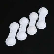 10个/包 儿童防护用品，婴儿用品，婴儿冰箱锁 橱柜锁 翻盖锁 - 白色 - 查看 6