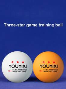 5pcs/10pcs/20pcs Table Tennis Balls, 3-Star Professional Match Training Ping Pong Balls, Durable And Bouncy For Serving Machine