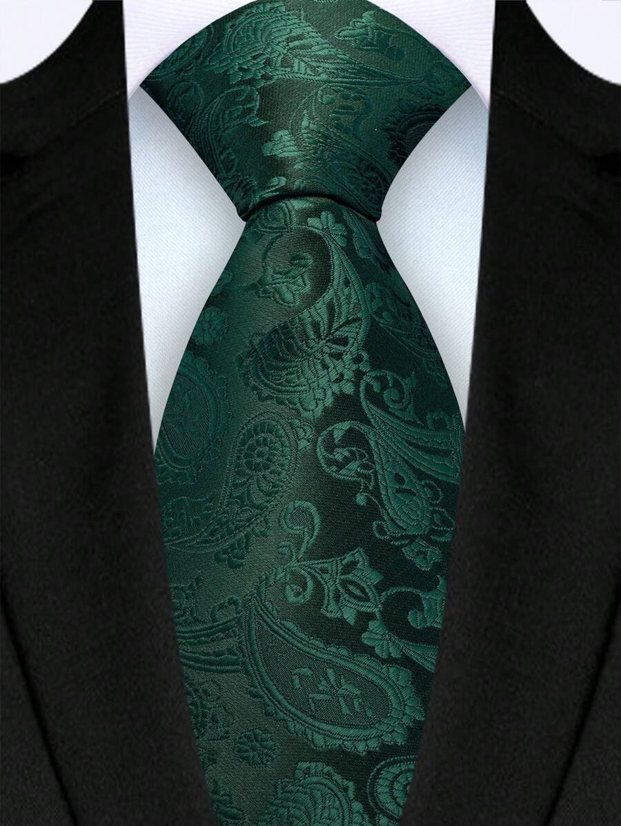1 条 8 厘米宽男士佩斯利花纹领带，高品质时尚休闲婚礼派对商务领带男士领带 - 佩斯利 - 查看 1