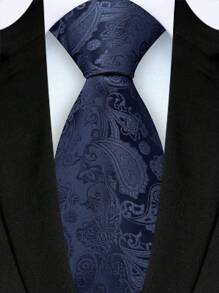 1 条 8 厘米宽男士佩斯利花纹领带，高品质时尚休闲婚礼派对商务领带男士领带 - 佩斯利 - 查看 3