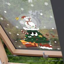 Bán buôn cây thông Noel, người tuyết, người bánh gừng mẫu nhãn dán cửa sổ kính trang trí - Nhiều màu - Xem 5