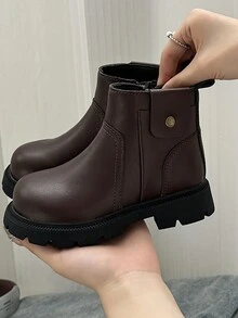 Bottes pour Enfants Garçons Filles - Nouveau Style à la Mode pour l'Automne/l'Hiver