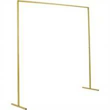 Rectangle Wedding Arch Stand 2x2M Iron Rectangle Backdrop Stand Metal Garden Arch Arbour Climbing Plants Roses For Wedding Ceremony Party Decoration Gold