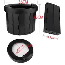 Children's Car Portable Folding Potty, Outdoor Camping Emergency Travel Small Toilet, On-The-Go Compact Urinal, Kids' Home Use Small Potty - Black - View 6