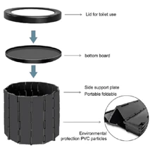 Children's Car Portable Folding Potty, Outdoor Camping Emergency Travel Small Toilet, On-The-Go Compact Urinal, Kids' Home Use Small Potty - Black - View 4