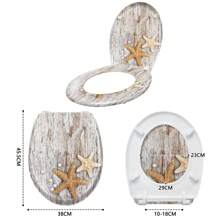Froadp Toilet Seat With Soft Close Mechanism, Toilet Seat, Hard Plastic Toilet Seat, Antibacterial Duroplast Toilet Seat, Universal Size, 14 Images To Choose From - 串珠海星 - 查看 2