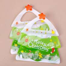 10 cái/gói Túi đựng quà cây thông Noel, kẹo, bánh quy, túi xách đựng thực phẩm sô cô la, túi đựng quà có dây rút và khóa kéo - Nhiều màu - Xem 8