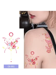 10 pièces Autocollants de faux tatouages de papillon colorés, imperméables et longue durée, conception simple pour filles