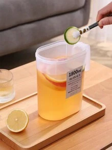 1 件冰箱水壶，1800ml/2500ml 冷水瓶，冰桶，饮料冷却器，大容量塑料冰桶，冰格，水果茶分配器，茶壶，水壶，家用冷水容器 - 白色 - 查看 3