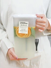 1 件冰箱水壶，1800ml/2500ml 冷水瓶，冰桶，饮料冷却器，大容量塑料冰桶，冰格，水果茶分配器，茶壶，水壶，家用冷水容器 - 白色 - 查看 7