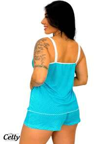 Postpartum Breastfeeding Pajamas Front Click | 090 - 藍色 - 查看 2