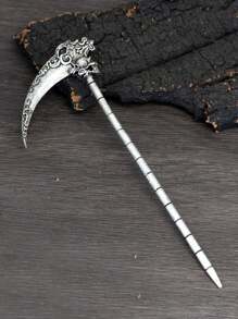 Witch Death Skull Hair Clip Moon Sword Hair Stick Retro Snake Sword Hair Clip Jewelry Hair Clip Women's 4-Piece Set