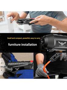 3.6 V Electric Tool Group, 1800mAh Lithium Battery Mini Household Electric Drill, Household Maintenance And Repair, Rope Screwdriver Tools - Black - View 9
