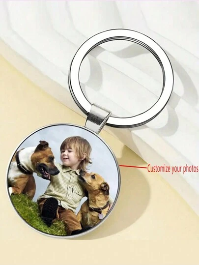 Personalized Glass Keychain With Your Photo, Suitable For Friends, And Pets - Ideal Backpack And Car Key Decoration Back To School Winter Gift Ideas Boy Girl Valentine's Day,Multi-Functional,Ornamental,Letter,Stylish,Modern,Colorful,Cute,Adorable,Casual,Custom,Personalised,Unique,Customized,Ideal Gifts For Him,Ideal Gifts For Her,Customized Kids Bag Accessories,Easy Comfort,Christmas Gift Supplies
