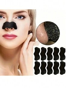 CIOV 200pcs Bamboo Charcoal Nose Strips, Peel Off Blackhead Remover, Minimize Pores, Suitable For All Skin Types (For Wet Use)
