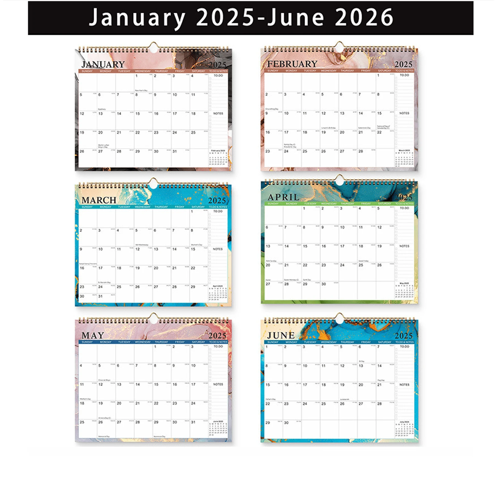 2024-2025 ו-2025-2026 יומן קיר משפחתי, 14.8 אינץ' * 11.5 אינץ' יומנים ...