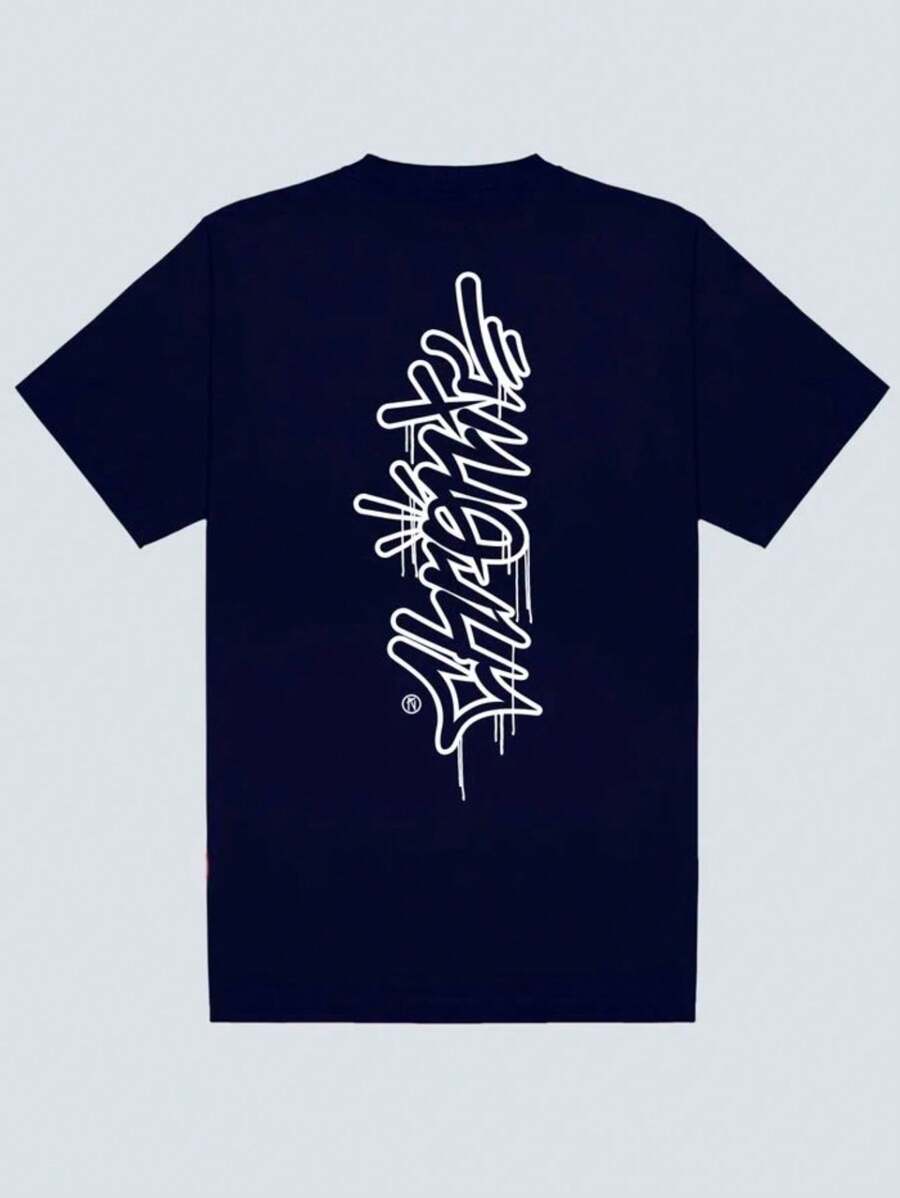 Picho Unisex T-Shirt 100% Cotton Streetwear New Release Shipping Various Colors!! PLUS SIZE - 藏蓝色 - 查看 1