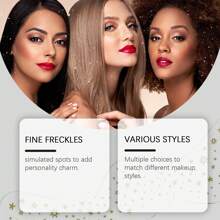 Glitter Freckle Fake Tattoos - Easily Create Natural Freckle Makeup Cosmetics - Gold - View 6