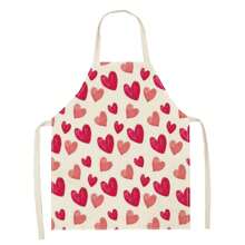 1pc Heart & Lip Print Halloween 3D Pattern Linen Apron For Home Cooking, Kitchen Wear Cooking Enthusiasts,Home Decor,Kitchen Decor,Halloween Decor,Room Decor,Christmas Decor,Party Decor,Party Gift,Halloween Decorations,Christmas Decorations,Halloween Gift,Christmas Gift,Kitchen Items,Kitchen Utensils,Kitchen Tools,Kitchen Things. - Multicolor - View 9