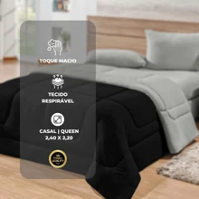 Duvet Kit Double-Sided Bedding Set 6 Pieces Queen Size - 米色 - 查看 2