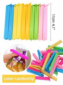 20 piezas Clips de bolsa Portátil Clips de sellado de bolsas de comida y aperitivos Mantenga fresco el organizador de sellado de alimentos Herramientas de almacenamiento de cocina - 20 piezas al azar - Ver 2