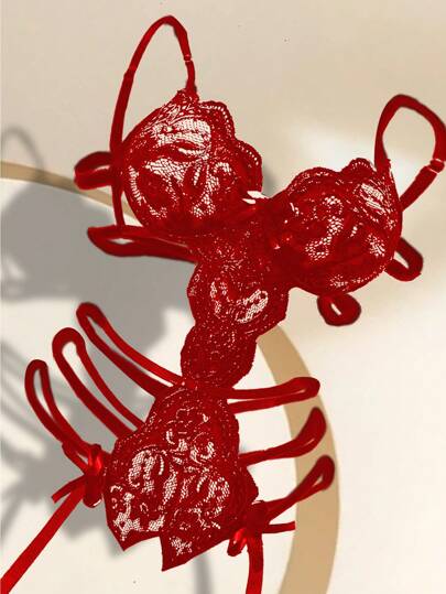 1pc Verleidelijke Kanten Hollow Out Bodysuit Lingerie Home Wear Going view 5