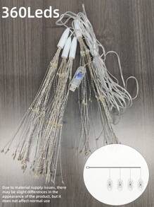 1 套 USB 悬挂式 LED 烟花灯，多模式 DIY 形状 LED 仙女装饰灯，180 个 LED、360 个 LED 爆炸星形灯串，适用于卧室、阳台、客厅、派对氛围装饰，带温暖多彩的灯光 - USB - 查看 8