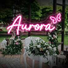 1pc Custom Neon Light, Cute Butterfly Neon Sign, Personalized Home Decoration, USB Powered And Adjustable LED Light Brightness, Suitable For Halloween, Christmas,Thanksgiving And New Year Gift Gifts Birthday Graduation - Multicolor - View 2