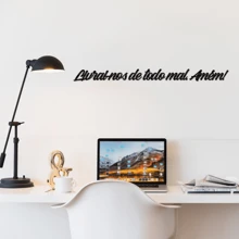 Decorative Frame Our Father Prayer Sticker PET Mosaic Black Color Does Not Fade Easy To Clean For Living Room Bedroom Office - 讓我們遠離邪惡 - 查看 5