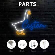 1 đèn neon tùy chỉnh, biển báo động vật dễ thương, trang trí nhà theo yêu cầu, cấp nguồn qua USB và độ sáng đèn LED có thể điều chỉnh, thích hợp làm quà tặng cho Halloween, Giáng sinh và năm mới - Nhiều màu - Xem 26