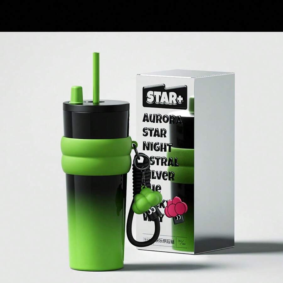 316 Stainless Steel Large Capacity  Cup, Water Cup, Coffee Cup With Handle - 綠色 - 查看 1