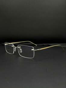 Balgrif Rimless Screw-On Glasses, Aluminum Frame, Men's And Women's, Most Resistant New Release, 2056 - Vàng - Xem 1
